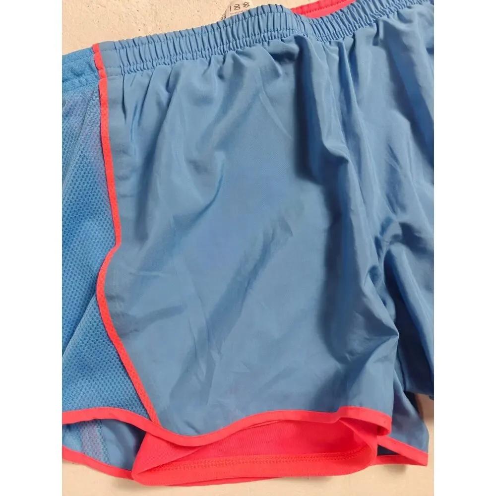 Womens Nike Dri-FIT Running Shorts Blue Pink Small